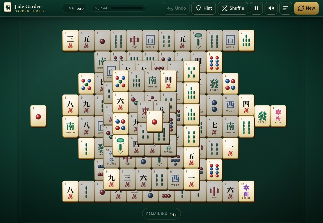 Mahjong gameplay